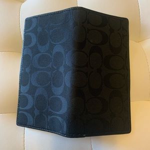 Coach check book cover